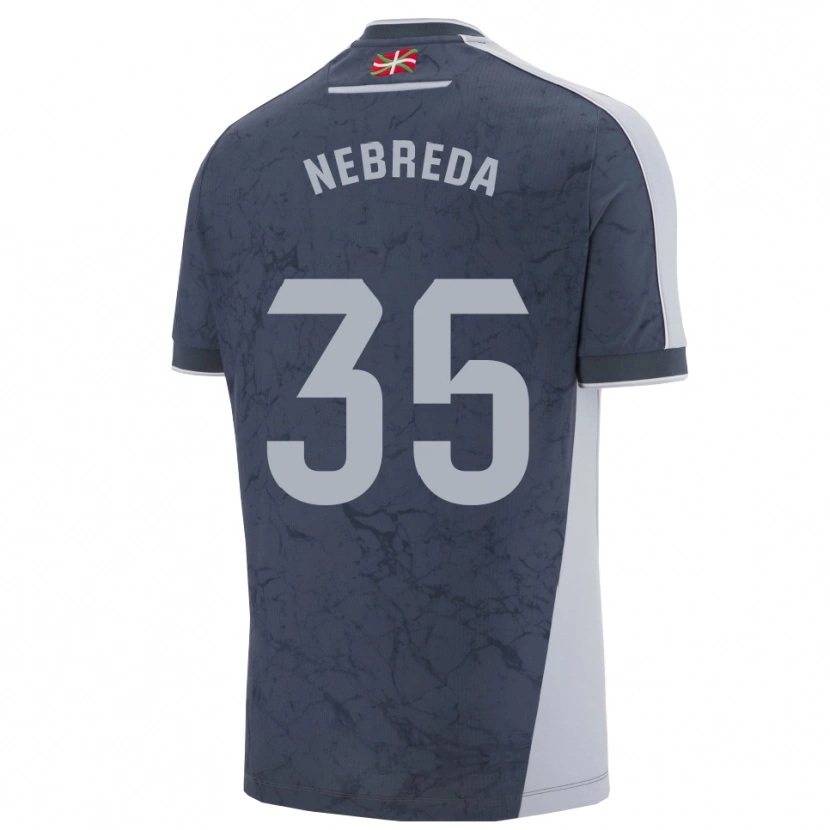 Danxen Kid Eloy Nebreda #35 Dark Blue White Away Jersey 2025/26 T-Shirt