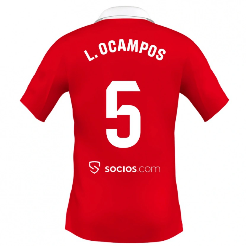 Danxen Kid Lucas Ocampos #5 Red White Grey Away Jersey 2025/26 T-Shirt