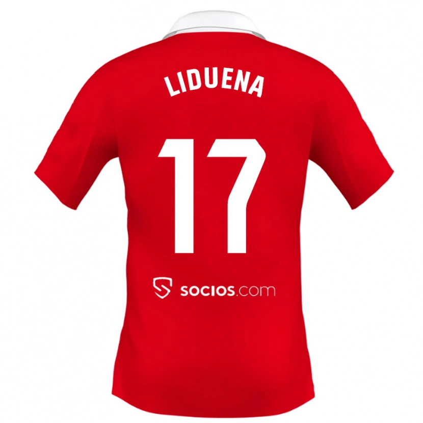 Danxen Kid Daniel Lidueña #17 Red White Grey Away Jersey 2025/26 T-Shirt