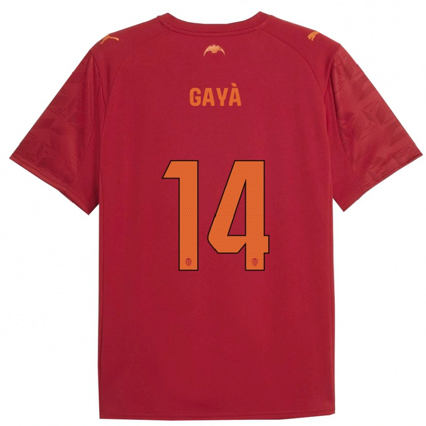 Danxen Kid José Gayà #14 Red Orange Away Jersey 2025/26 T-Shirt