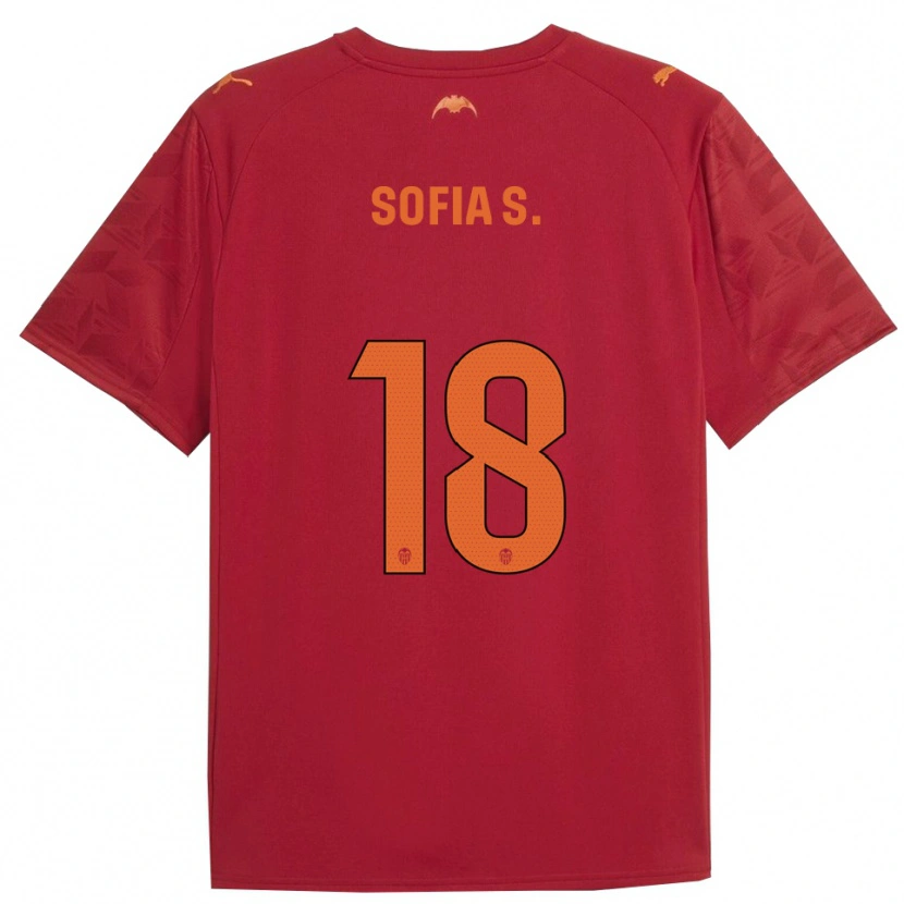 Danxen Kid Sofia Silva #18 Red Orange Away Jersey 2025/26 T-Shirt