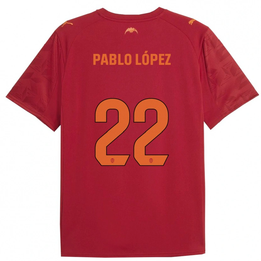 Danxen Kid Pablo López #22 Red Orange Away Jersey 2025/26 T-Shirt