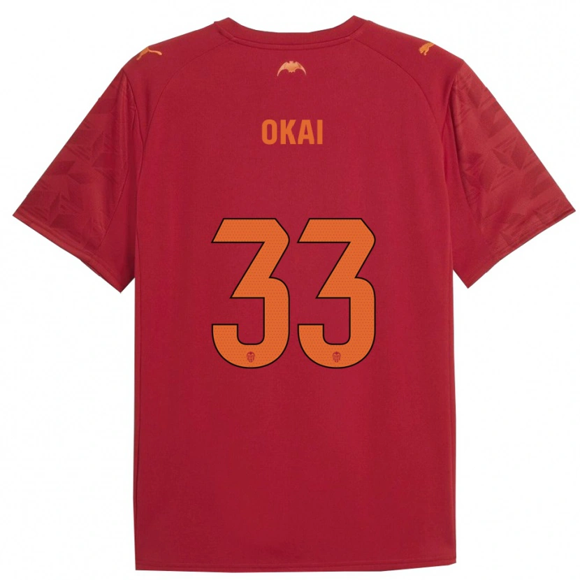 Danxen Kid Leslie Okai #33 Red Orange Away Jersey 2025/26 T-Shirt