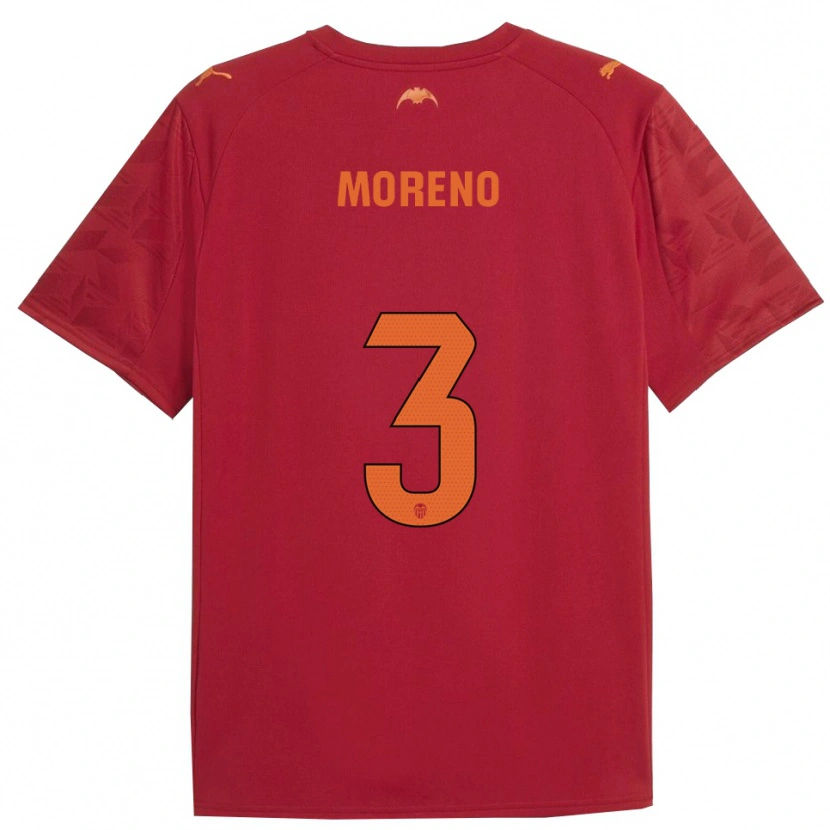 Danxen Kid Diego Moreno #3 Red Orange Away Jersey 2025/26 T-Shirt