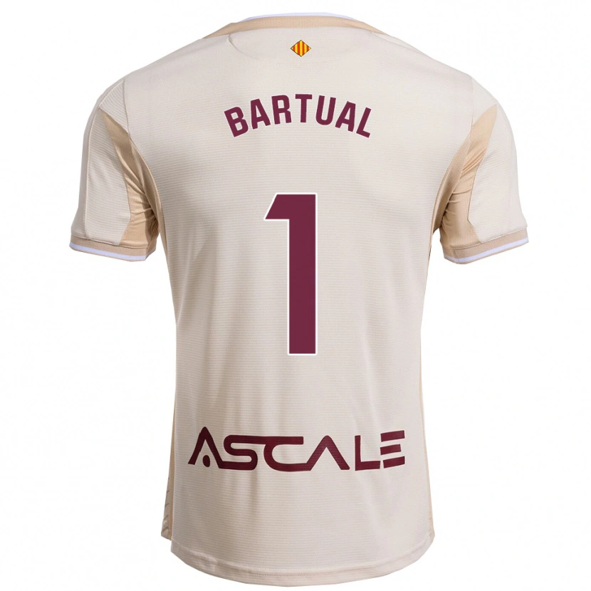 Danxen Kid Kike Bartual #1 Off-White Burgundy Away Jersey 2025/26 T-Shirt
