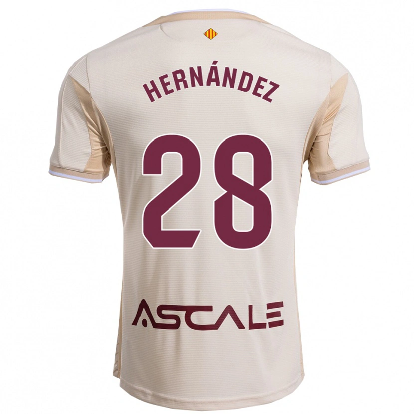 Danxen Kid Gerard Hernández #28 Off-White Burgundy Away Jersey 2025/26 T-Shirt