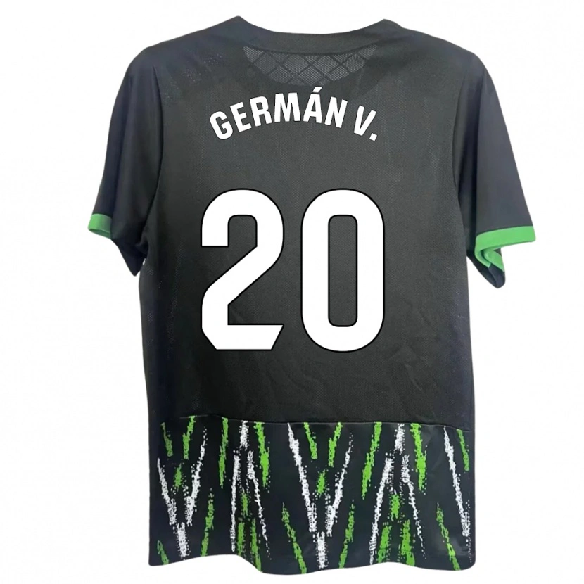 Danxen Kid Germán Valera #20 Black Green Away Jersey 2025/26 T-Shirt