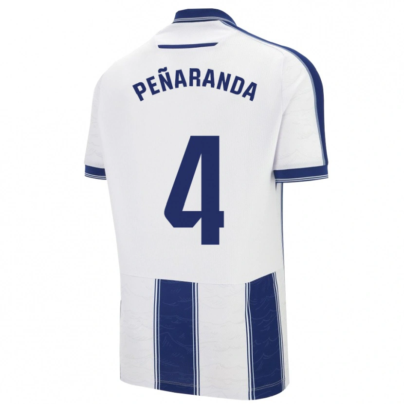 Danxen Kid Carlos Peñaranda #4 Navy White Away Jersey 2025/26 T-Shirt