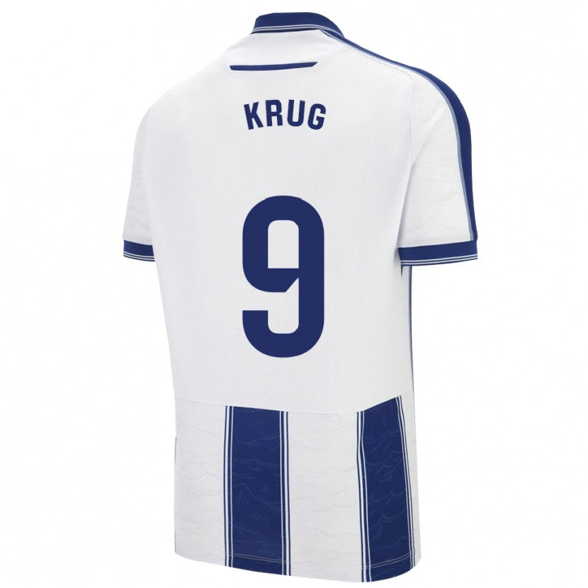 Danxen Kid Frederick Krug #9 Navy White Away Jersey 2025/26 T-Shirt