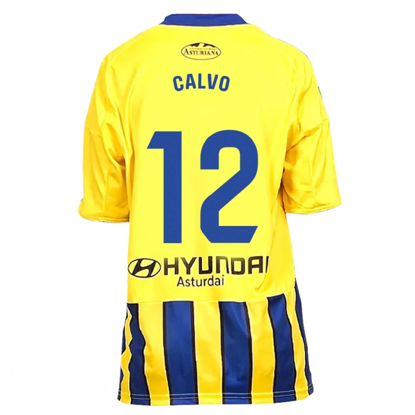 Danxen Kid Dani Calvo #12 Yellow Blue Away Jersey 2025/26 T-Shirt