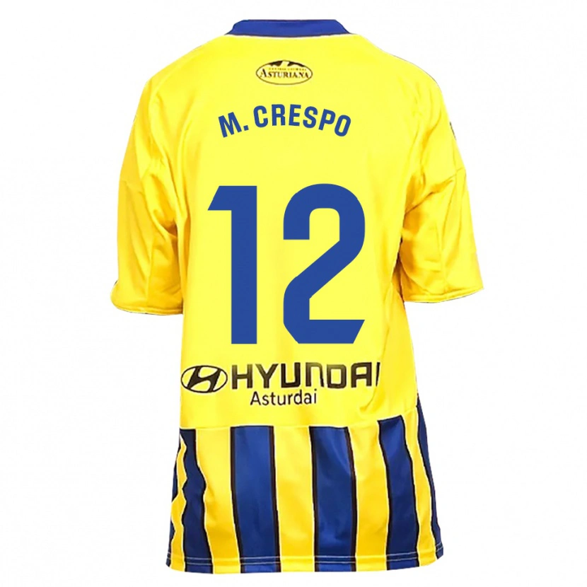 Danxen Kid Marina Crespo Iglesias #12 Yellow Blue Away Jersey 2025/26 T-Shirt