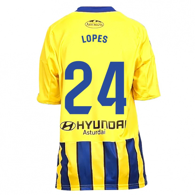 Danxen Kid Marcos Lopes #24 Yellow Blue Away Jersey 2025/26 T-Shirt