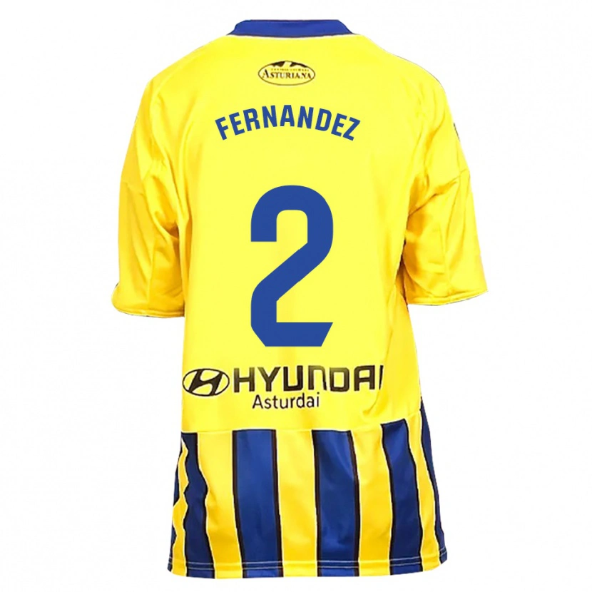 Danxen Kid Adrián Fernández #2 Yellow Blue Away Jersey 2025/26 T-Shirt