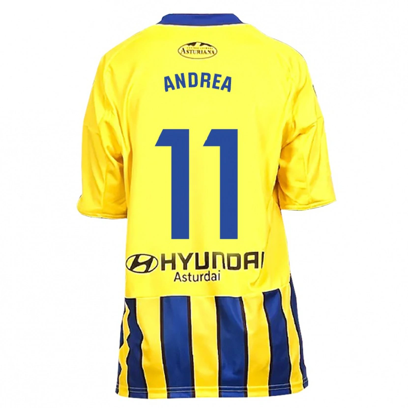 Danxen Kid Andrea Sordo Gutierrez #11 Yellow Blue Away Jersey 2025/26 T-Shirt