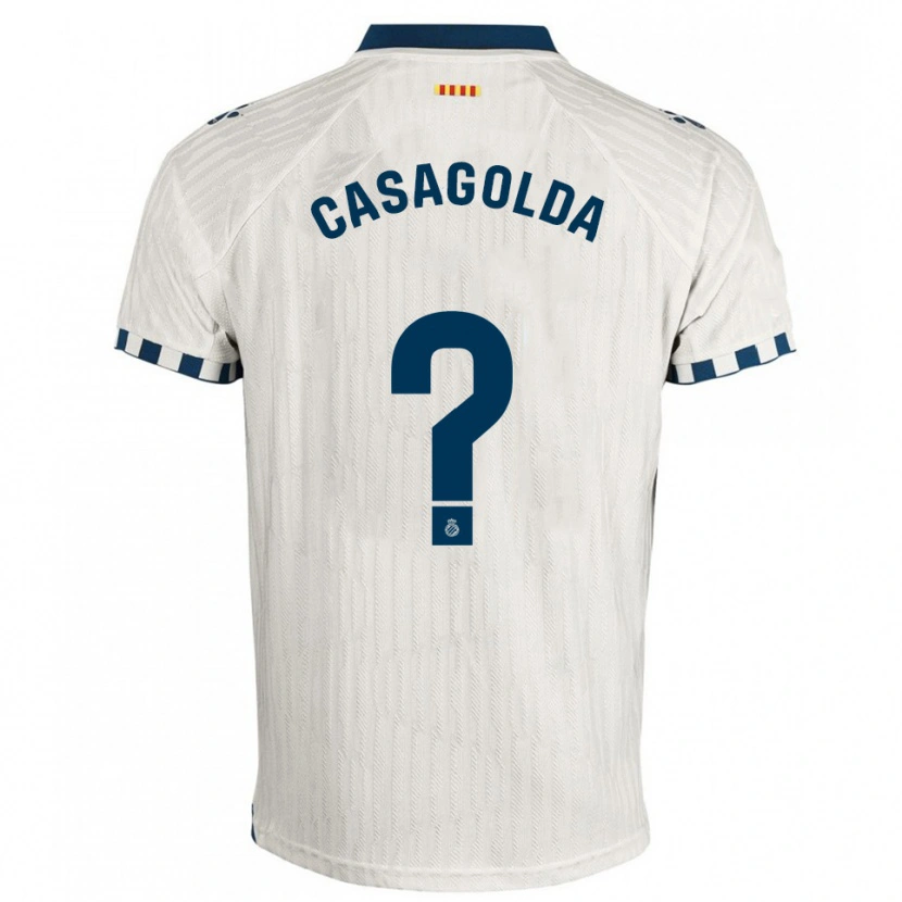Danxen Kid Pau Casagolda #0 White Blue Away Jersey 2025/26 T-Shirt