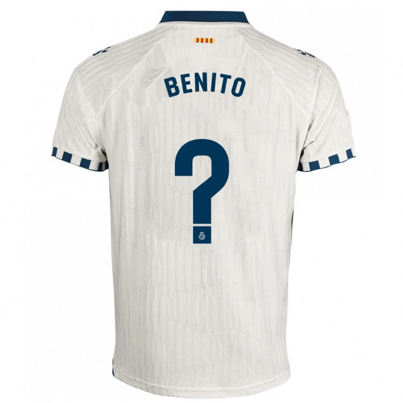 Danxen Kid Adrià Benito #0 White Blue Away Jersey 2025/26 T-Shirt