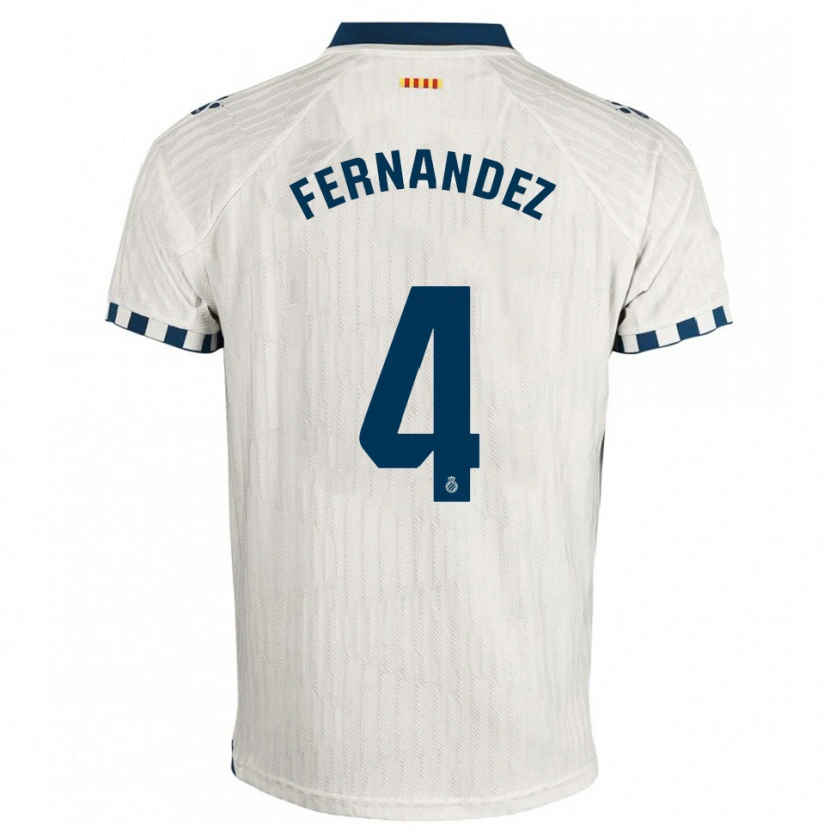 Danxen Kid Marcos Fernández #4 White Blue Away Jersey 2025/26 T-Shirt