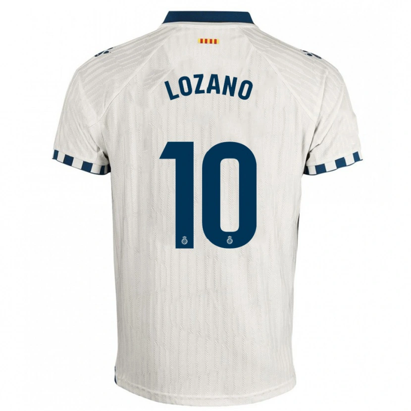 Danxen Kid Pol Lozano #10 White Blue Away Jersey 2025/26 T-Shirt