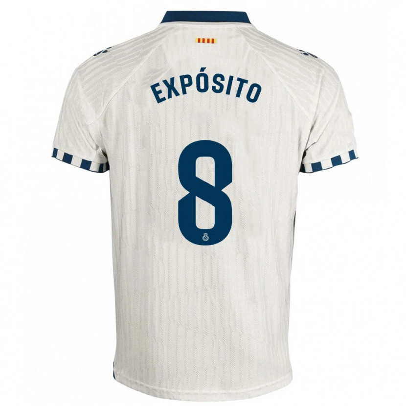 Danxen Kid Edu Expósito #8 White Blue Away Jersey 2025/26 T-Shirt
