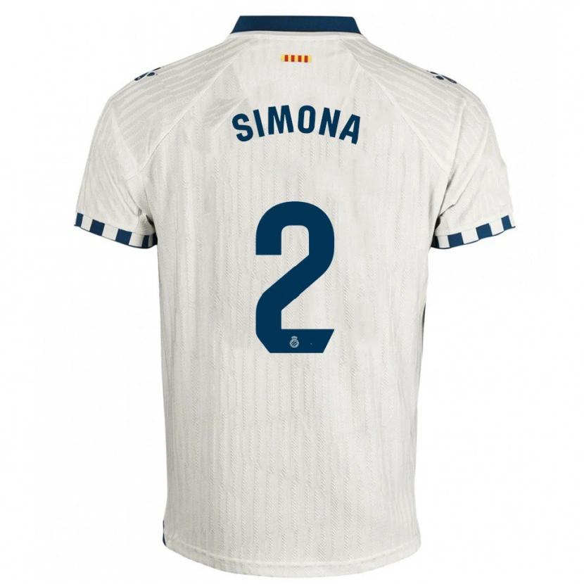 Danxen Kid Estefanía Botero Granda #2 White Blue Away Jersey 2025/26 T-Shirt