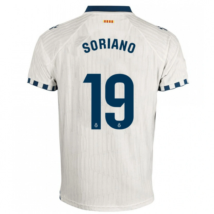 Danxen Kid Aarón Soriano #19 White Blue Away Jersey 2025/26 T-Shirt