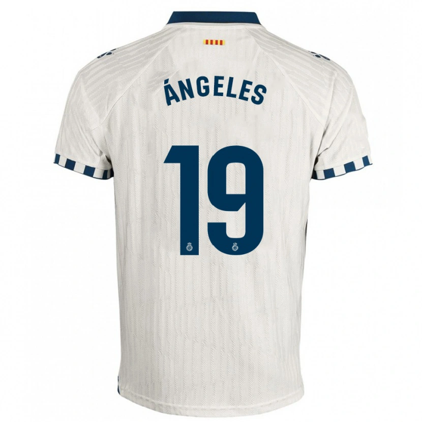 Danxen Kid Ángeles Del Álamo Sánchez #19 White Blue Away Jersey 2025/26 T-Shirt