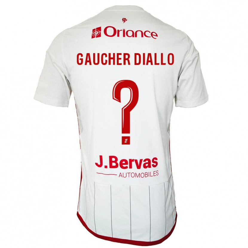 Danxen Kid Coumba Gaucher Diallo #0 White Red Away Jersey 2025/26 T-Shirt