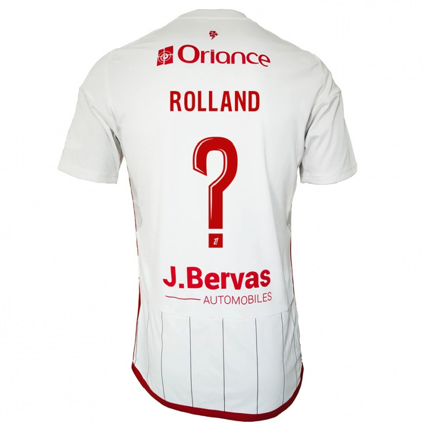 Danxen Kid Inès Rolland #0 White Red Away Jersey 2025/26 T-Shirt