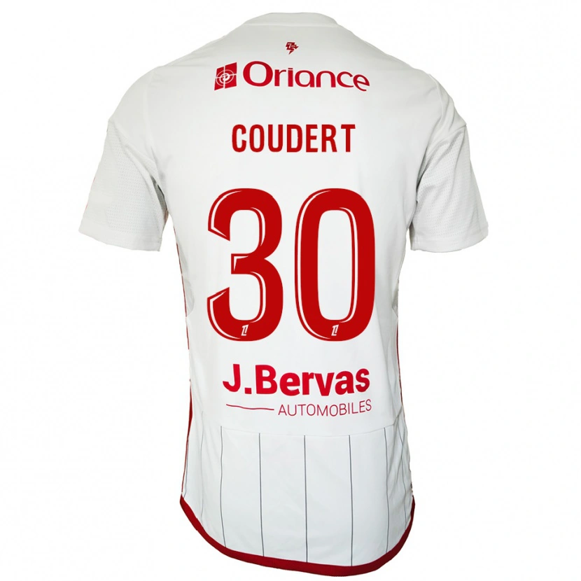Danxen Kid Grégoire Coudert #30 White Red Away Jersey 2025/26 T-Shirt