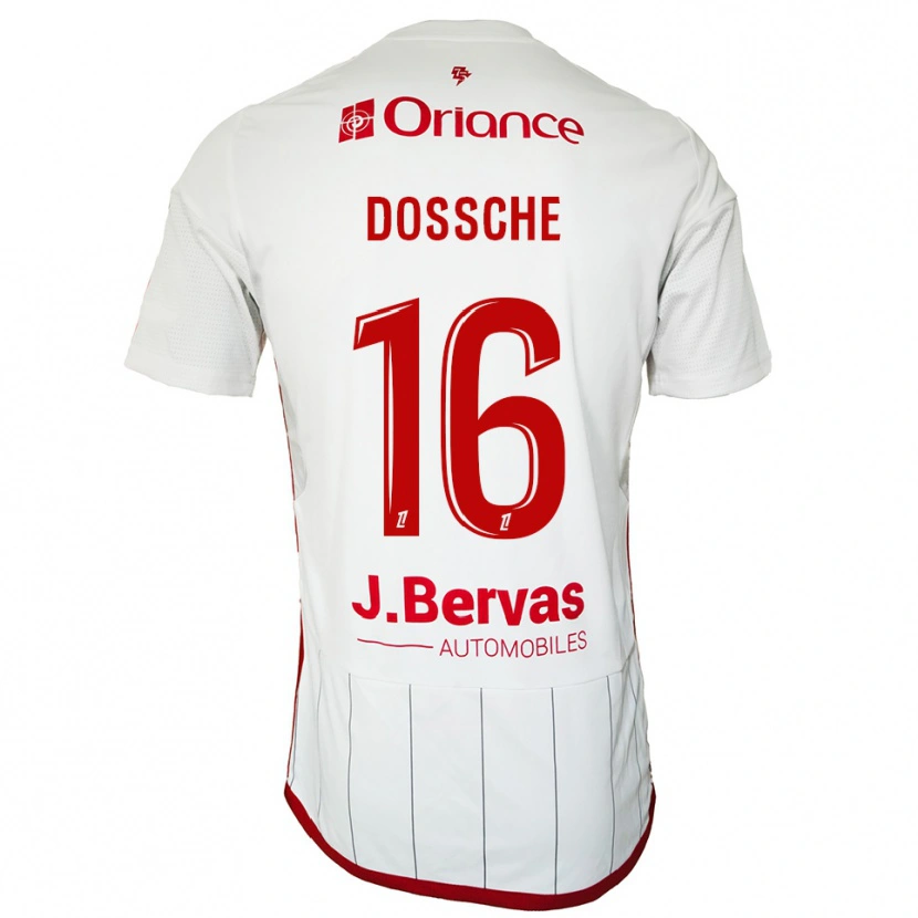 Danxen Kid Marvin Dossche #16 White Red Away Jersey 2025/26 T-Shirt