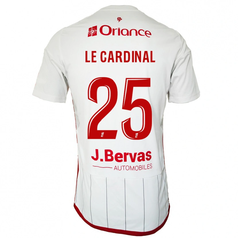 Danxen Kid Julien Le Cardinal #25 White Red Away Jersey 2025/26 T-Shirt