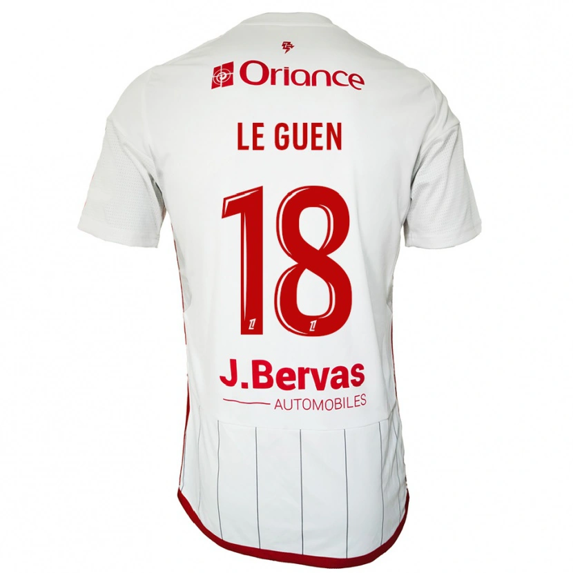Danxen Kid Raphaël Le Guen #18 White Red Away Jersey 2025/26 T-Shirt