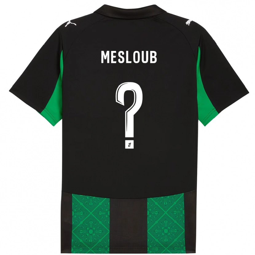 Danxen Kid Mezian Mesloub #0 Black Green Away Jersey 2025/26 T-Shirt
