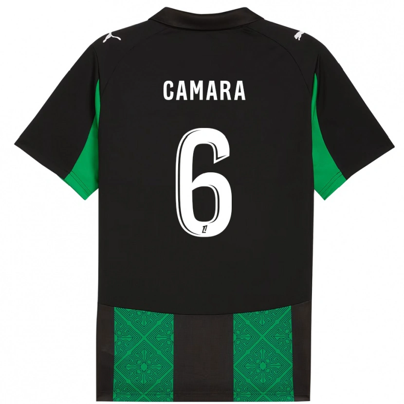 Danxen Kid Mamadou Camara #6 Black Green Away Jersey 2025/26 T-Shirt