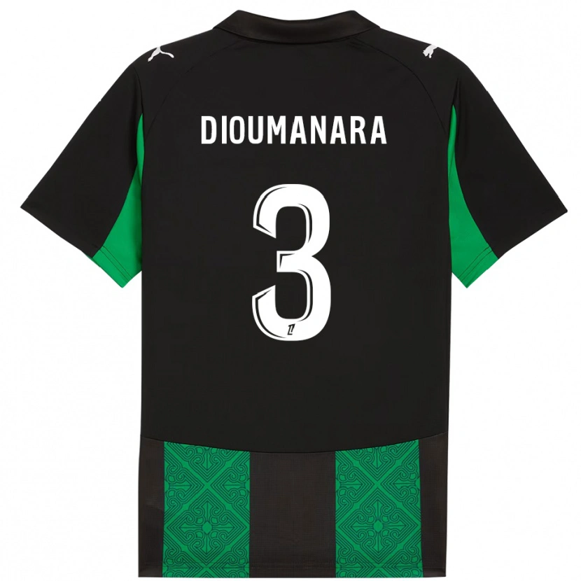 Danxen Kid Sidi Dioumanara #3 Black Green Away Jersey 2025/26 T-Shirt