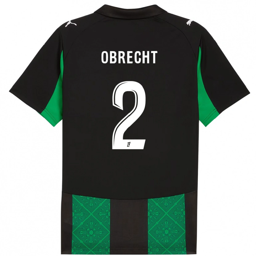 Danxen Kid Laura Obrecht #2 Black Green Away Jersey 2025/26 T-Shirt