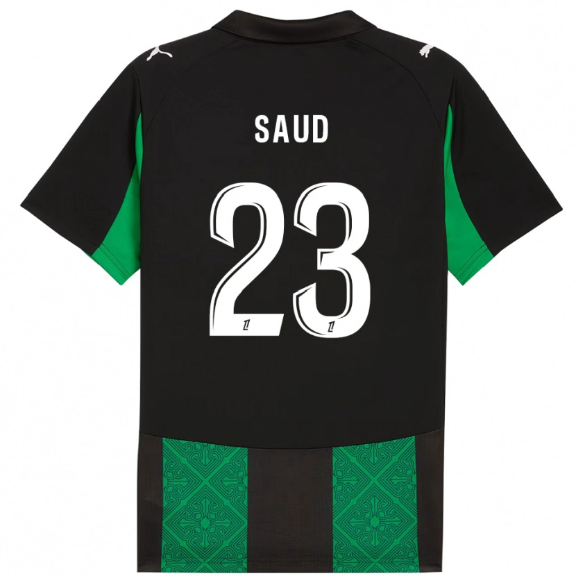 Danxen Kid Saud Abdulhamid #23 Black Green Away Jersey 2025/26 T-Shirt