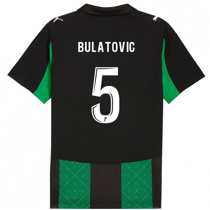 Danxen Kid Andrija Bulatovic #5 Black Green Away Jersey 2025/26 T-Shirt