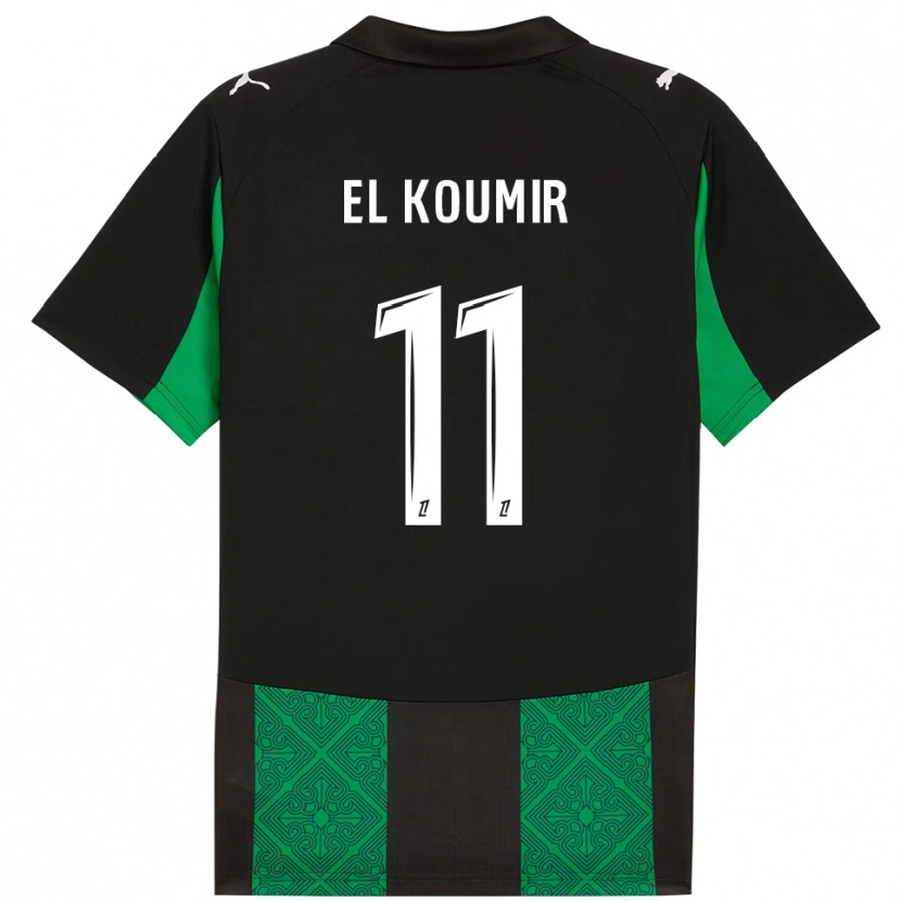 Danxen Kid Kaîna El Koumir #11 Black Green Away Jersey 2025/26 T-Shirt