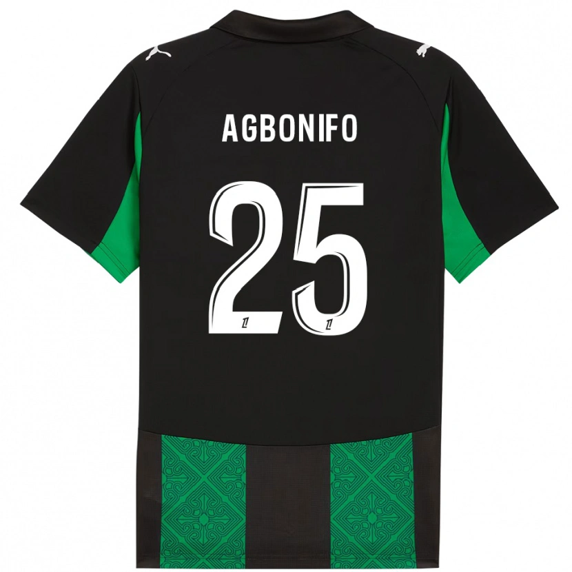Danxen Kid Jeremy Agbonifo #25 Black Green Away Jersey 2025/26 T-Shirt