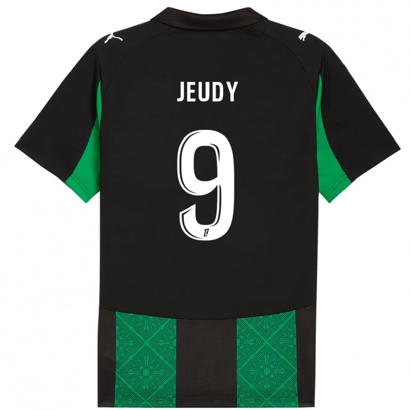 Danxen Kid Sherly Jeudy #9 Black Green Away Jersey 2025/26 T-Shirt