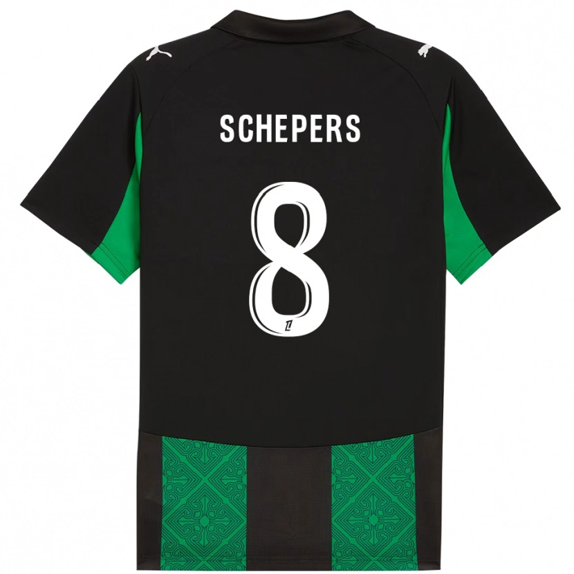 Danxen Kid Marie Schepers #8 Black Green Away Jersey 2025/26 T-Shirt