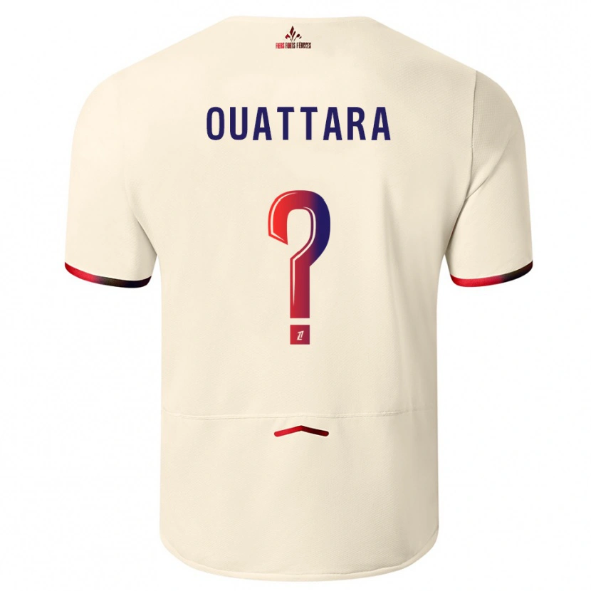 Danxen Kid Fadiga Ouattara #0 Off-White Red Away Jersey 2025/26 T-Shirt