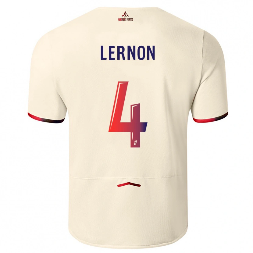 Danxen Kid Jessica Lernon #4 Off-White Red Away Jersey 2025/26 T-Shirt