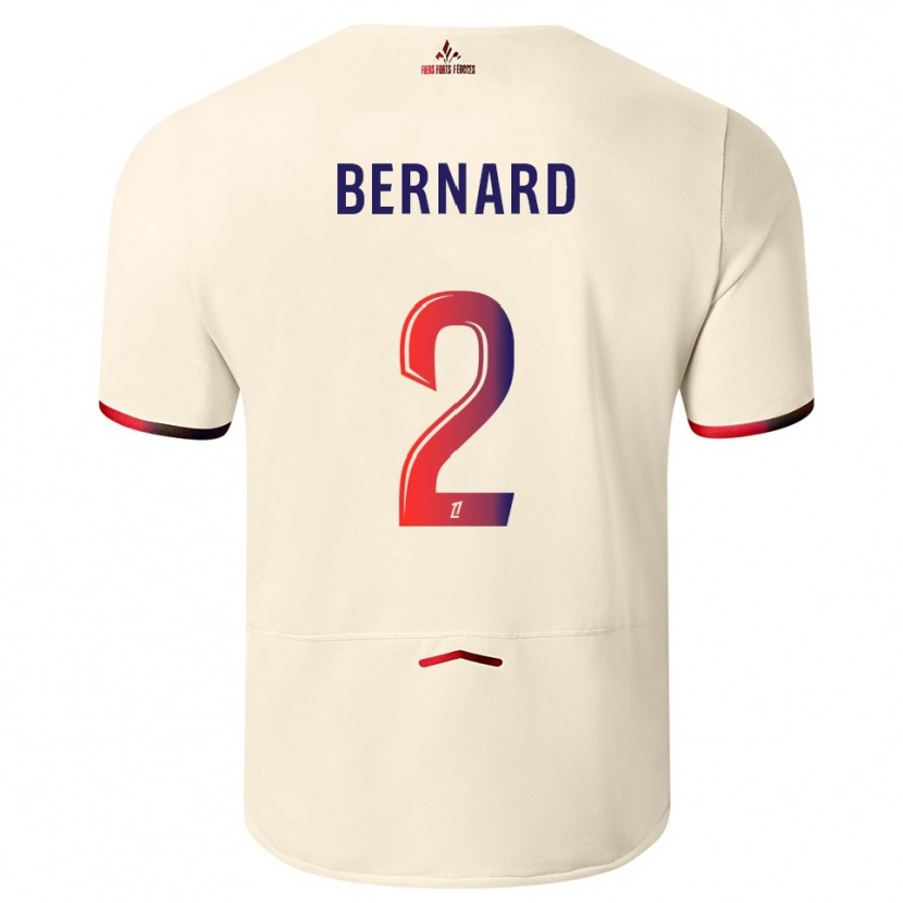 Danxen Kid Loïk Bernard #2 Off-White Red Away Jersey 2025/26 T-Shirt
