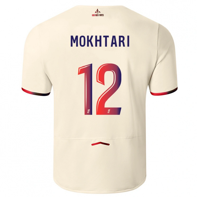 Danxen Kid Brahim Mokhtari #12 Off-White Red Away Jersey 2025/26 T-Shirt