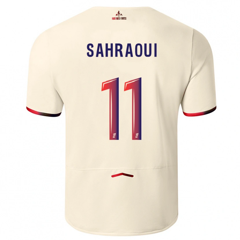 Danxen Kid Osame Sahraoui #11 Off-White Red Away Jersey 2025/26 T-Shirt