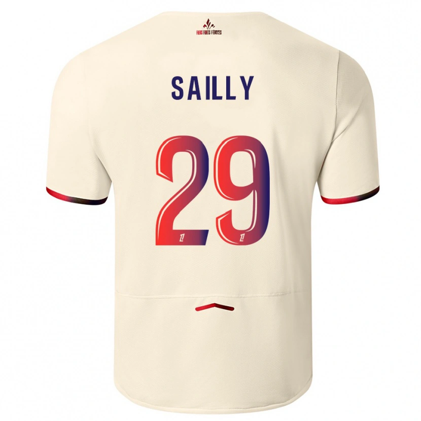 Danxen Kid Charlotte Sailly #29 Off-White Red Away Jersey 2025/26 T-Shirt