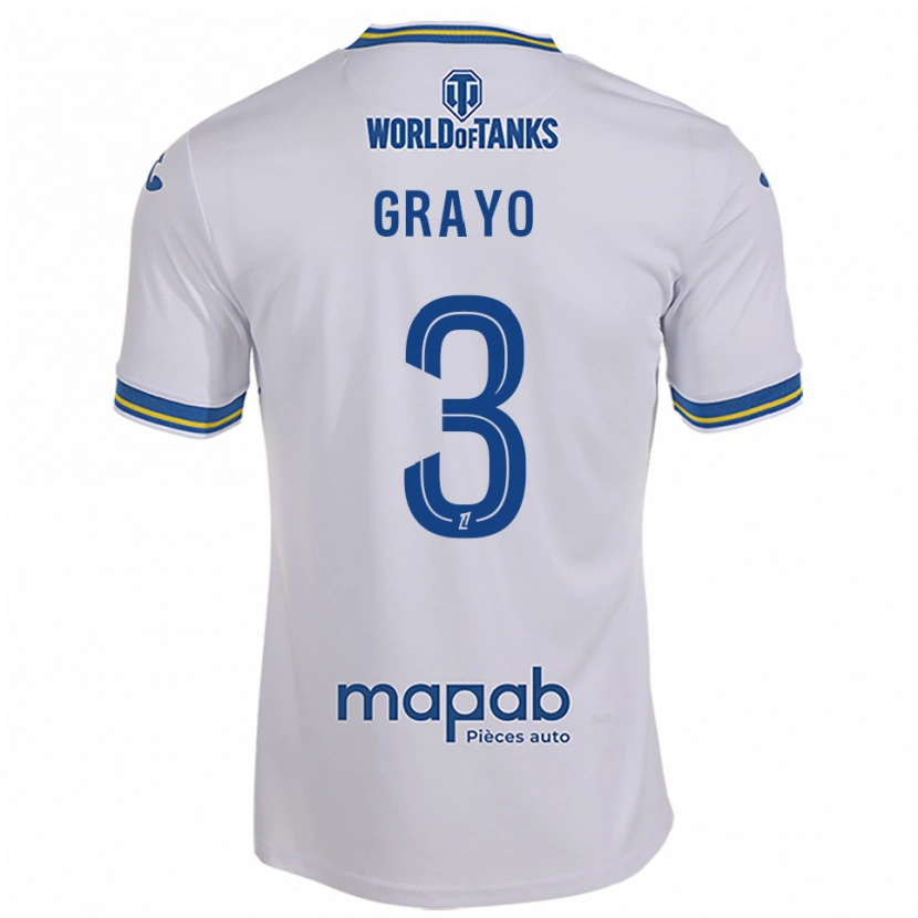 Danxen Kid Maïna Grayo #3 White Sky Blue Away Jersey 2025/26 T-Shirt