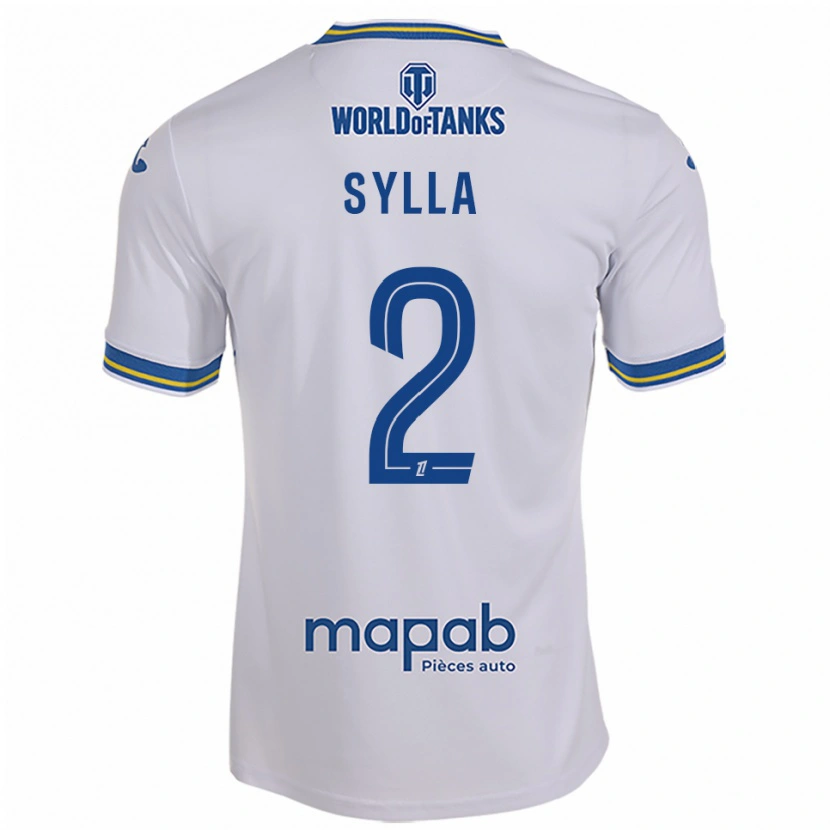 Danxen Kid Dembo Sylla #2 White Sky Blue Away Jersey 2025/26 T-Shirt
